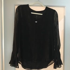 White House/Black Market Novelty Clip Blouse